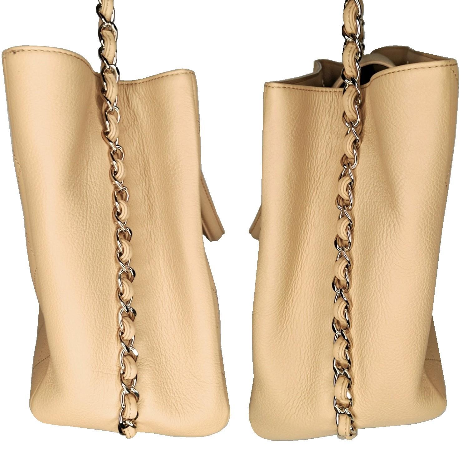 chanel bullskin shopping tote