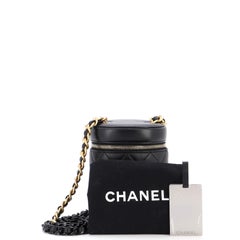 Chanel Side Note Vanity Case Quilted Lambskin Small