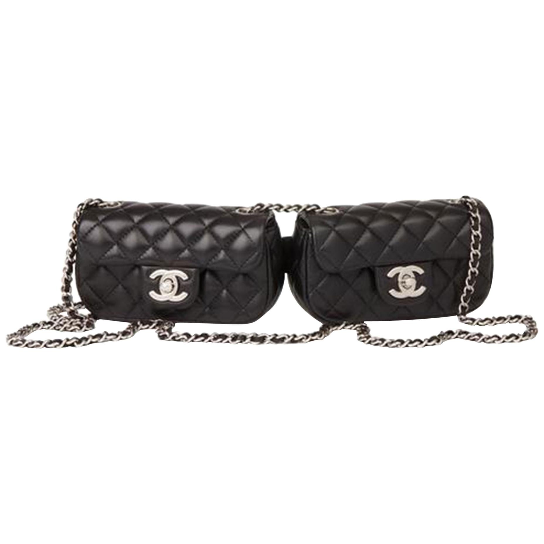 Chanel Side Pack Classic Flap 2.55 Reissue Rare Limited Edition Double Bag Set