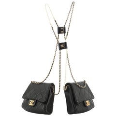 Chanel Side-Packs Bag Quilted Lambskin With Pearl Detail Small 