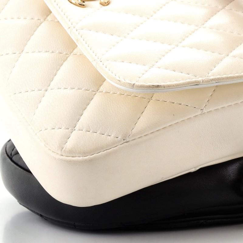 Beige Chanel Side Packs Crossbody Bag Quilted Lambskin Small