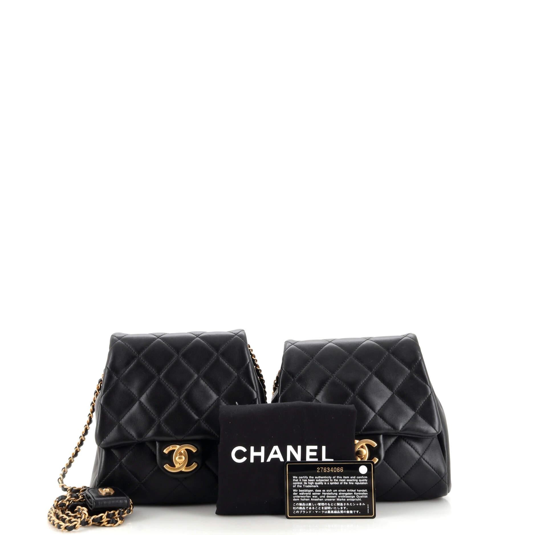 Chanel Vintage Lambskin Navy Blue Curved Flap Bag 24k GHW