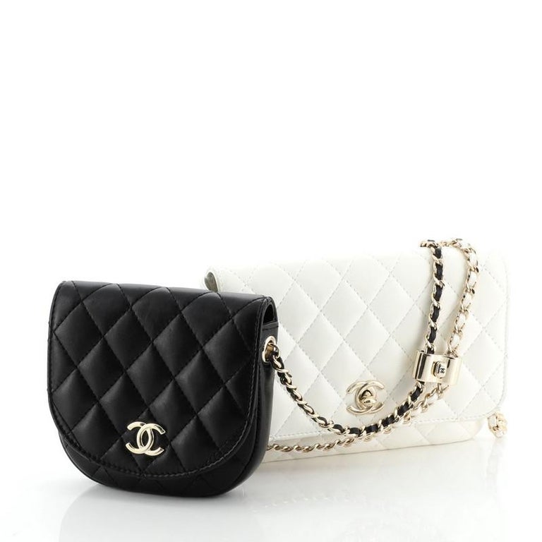 Chanel Side Packs Flap Bag Quilted Lambskin Small at 1stDibs