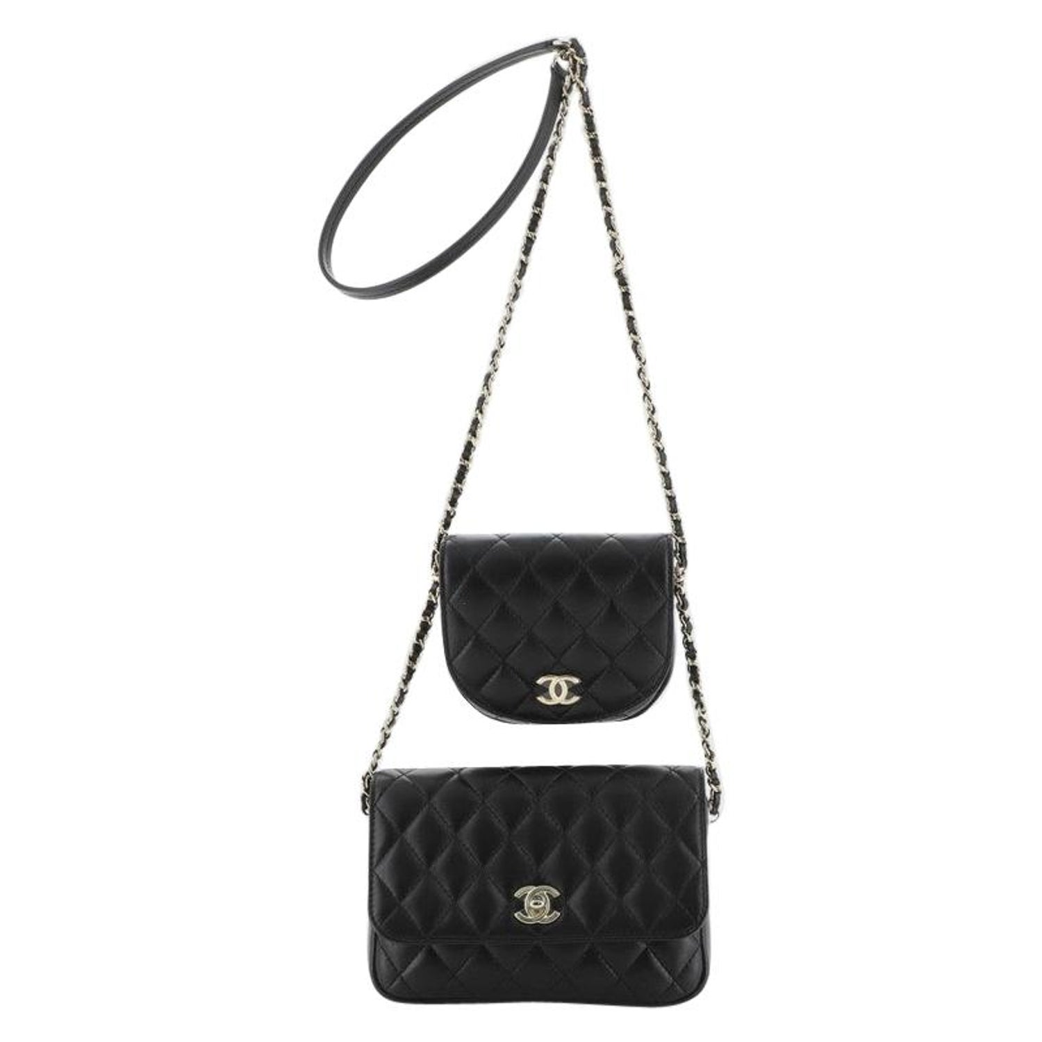 Chanel Side Packs Flap Bag Quilted Lambskin Small at 1stDibs | chanel side  bag small