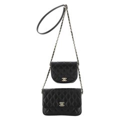 Chanel Side Packs Flap Bag Quilted Lambskin Small 