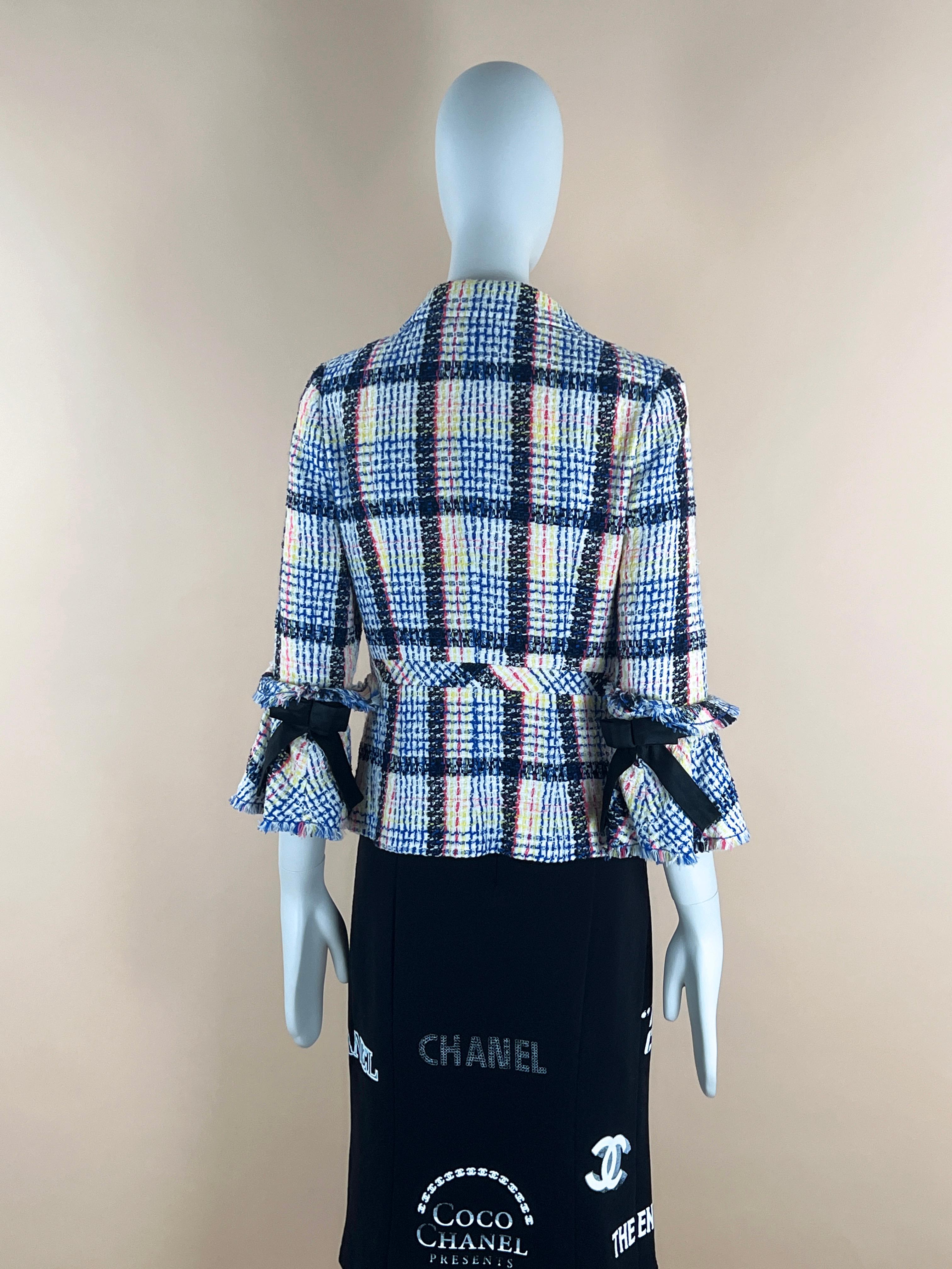 Chanel Signature Bow Detail Tweed Jacket 7