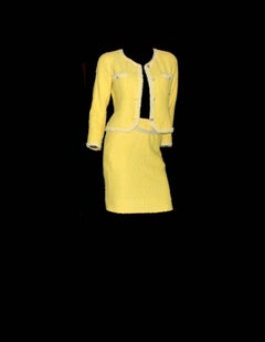 CHANEL Signature Lesage Fantasy Tweed CC Logo Skirt Suit as seen on Lady Di