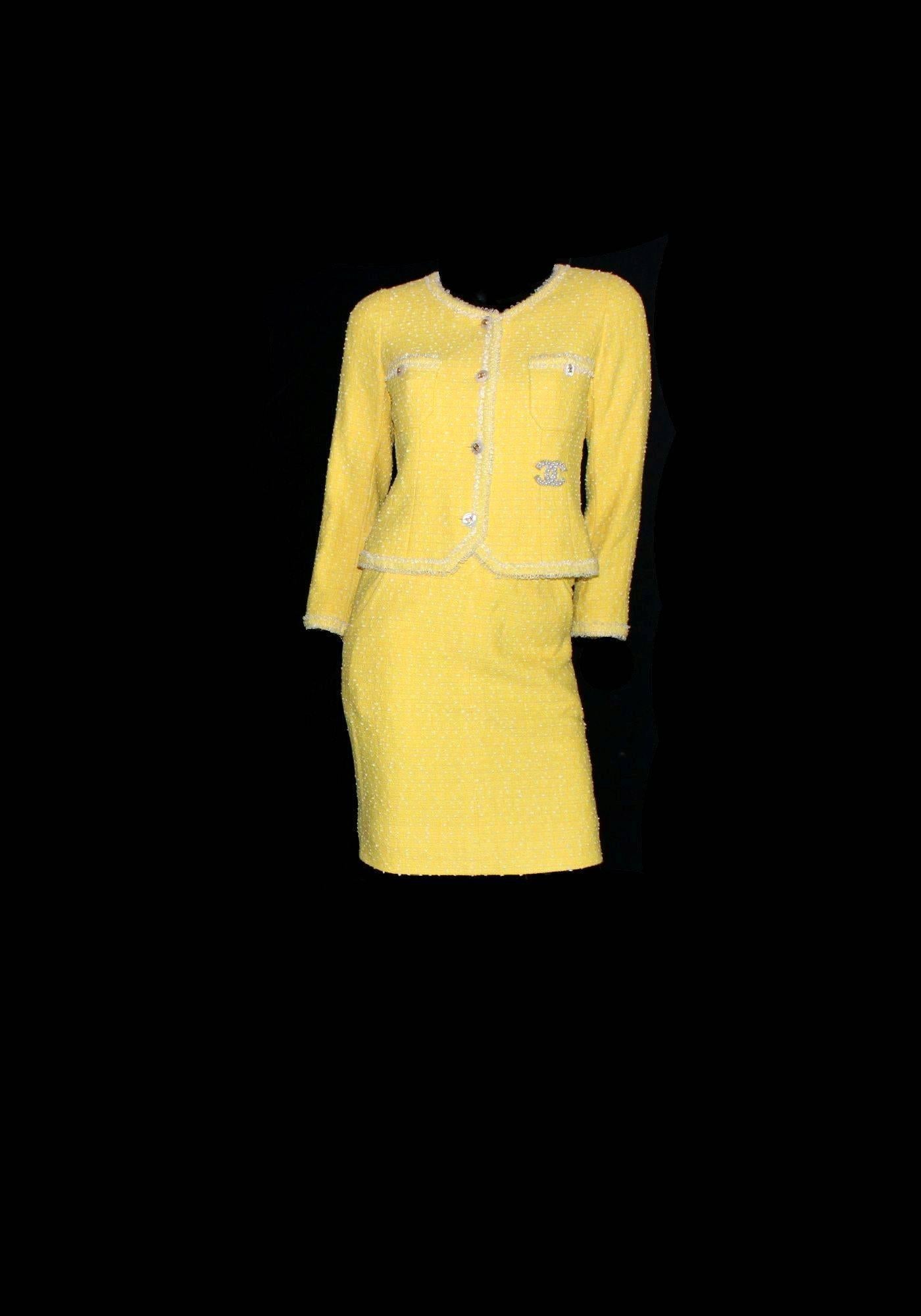 yellow chanel suit