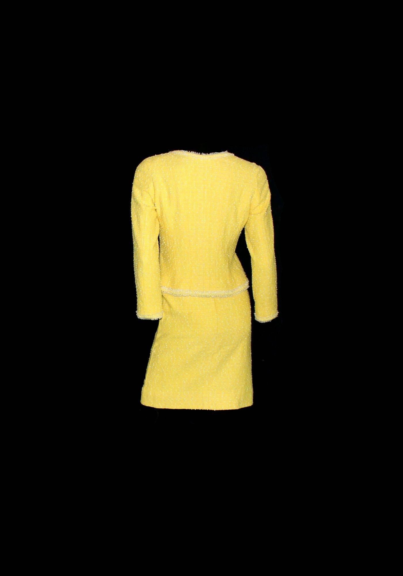 yellow chanel dress