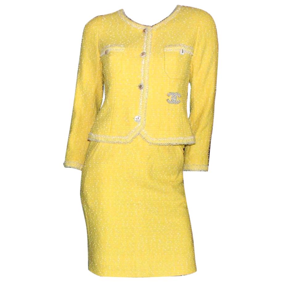 yellow chanel dress