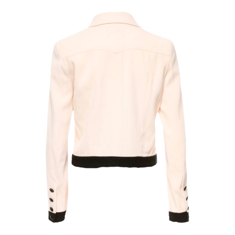 CHANEL Signature Monochrome Bi-Color Tweed Jacket Blazer 38 For Sale at  1stDibs | jacheta chanel, chanel signature fabric
