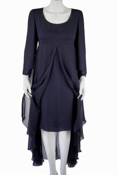 Chanel silk blue cocktail dress