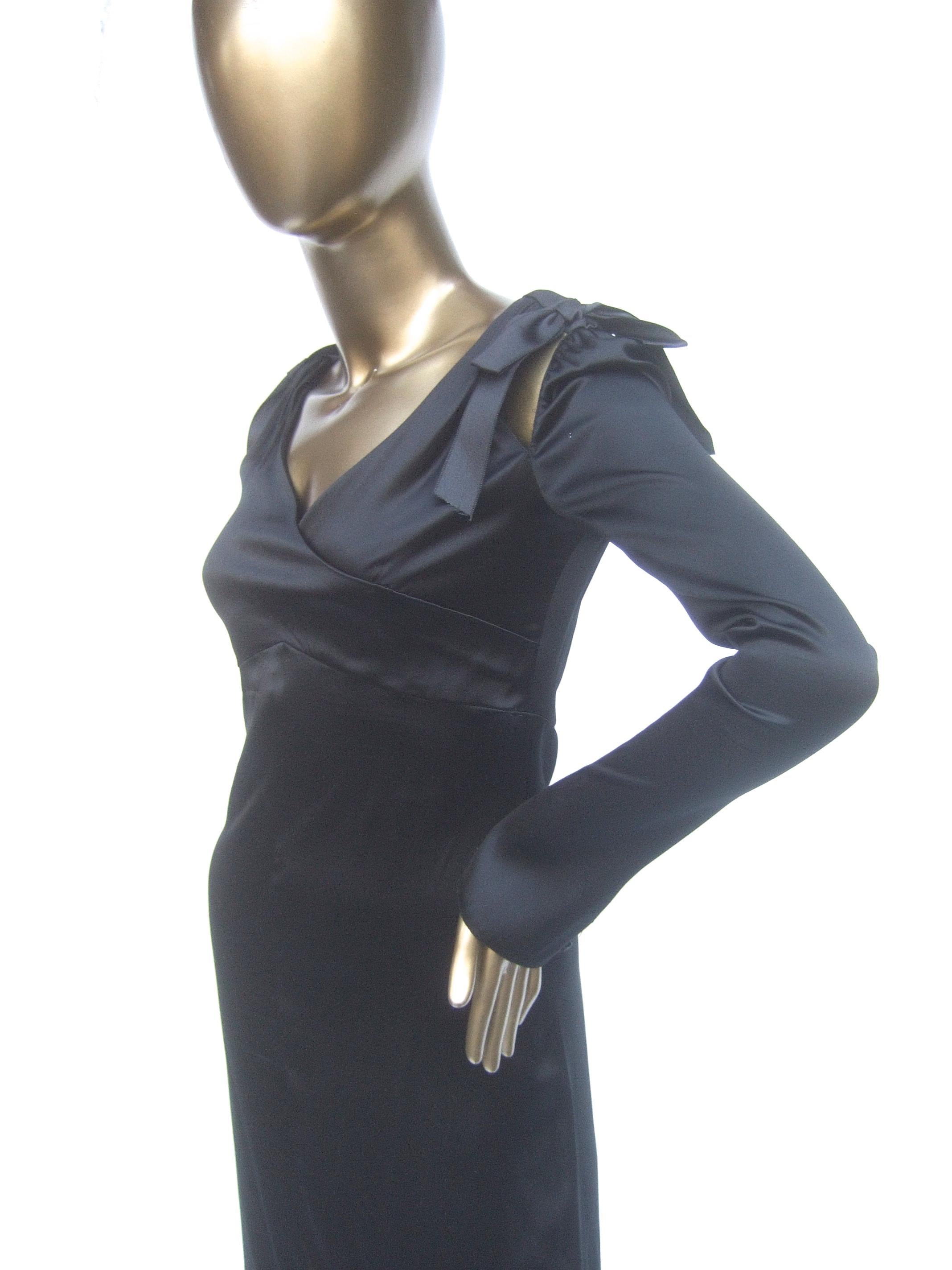 Women's Chanel Silk Charmeuse Ribbon Trim Cocktail Dress Circa 1990s For Sale