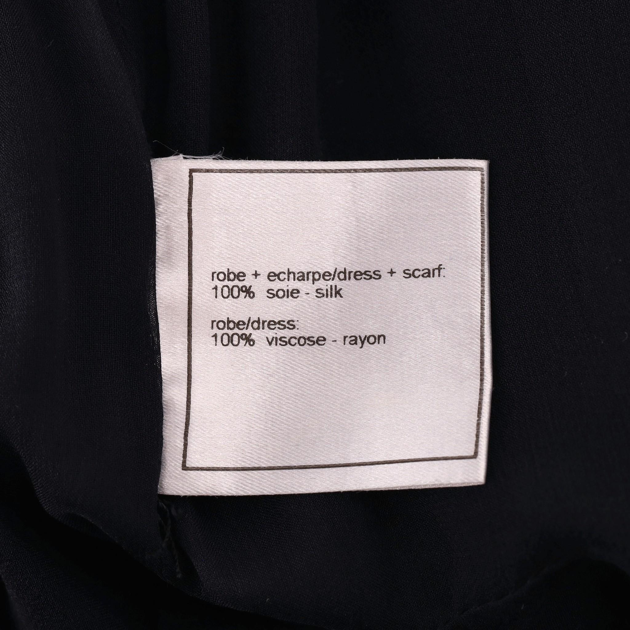 Chanel Silk Chiffon Draped Evening Gown For Sale 2