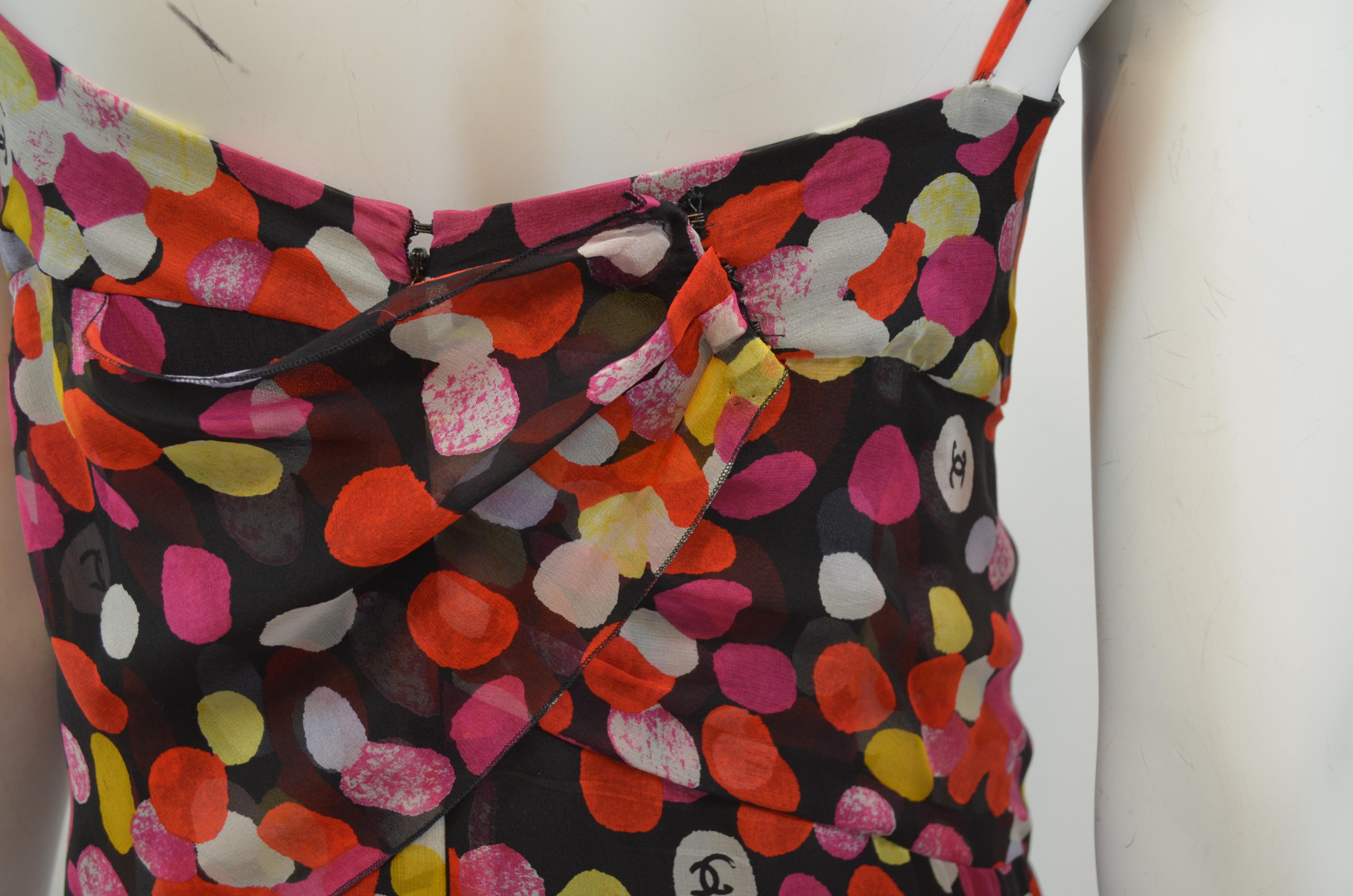 Women's Chanel Silk Chiffon Printed Maxi Gown