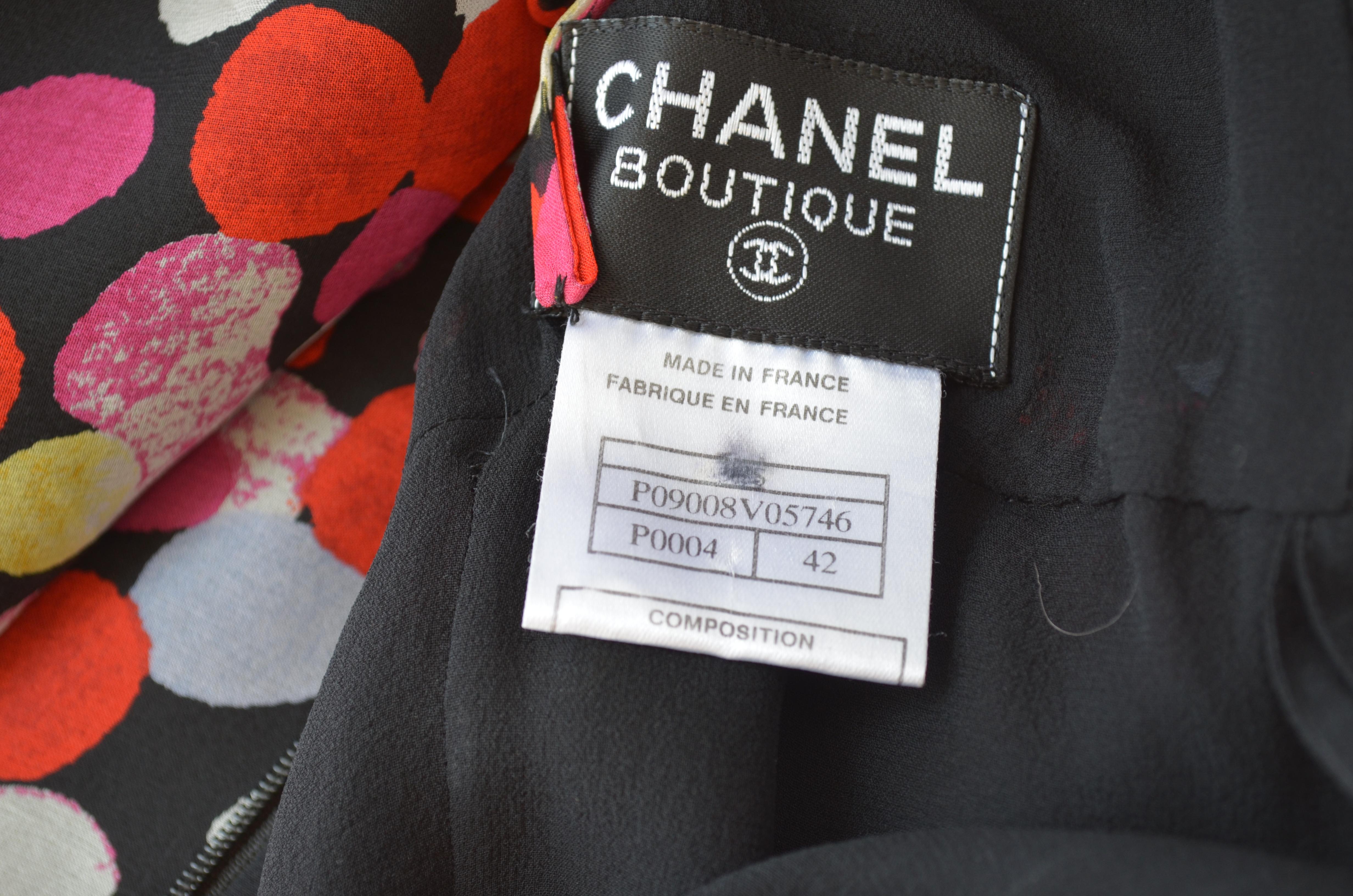 Chanel Silk Chiffon Printed Maxi Gown 2