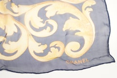 Chanel Silk Chiffon Sunflowers Scarf
