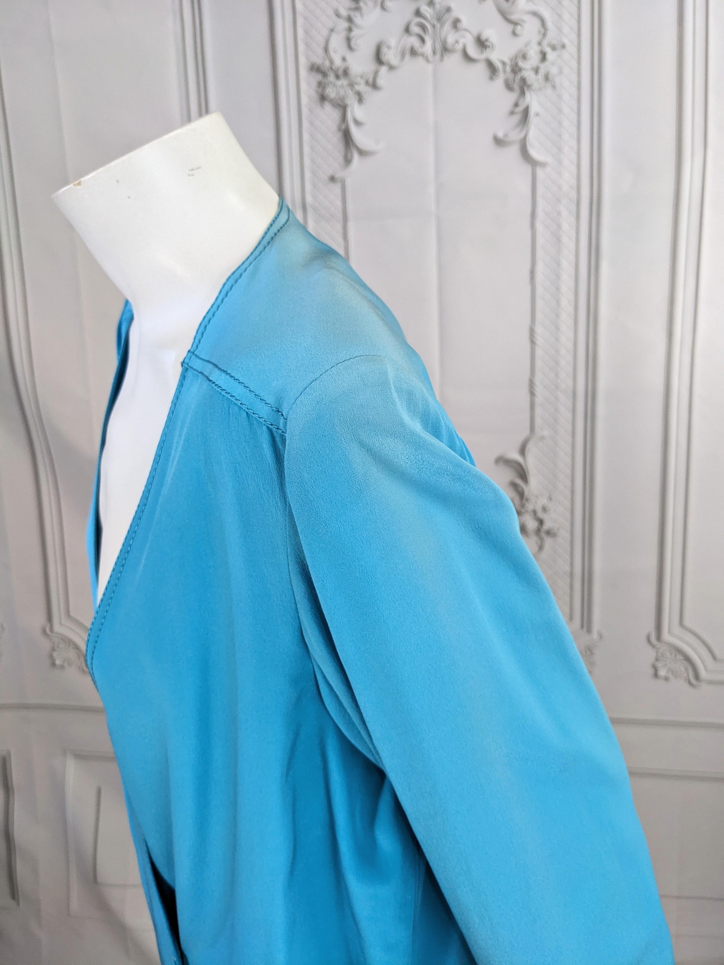 Chanel Bluse aus Seidenkrepp im Zustand „Gut“ im Angebot in New York, NY