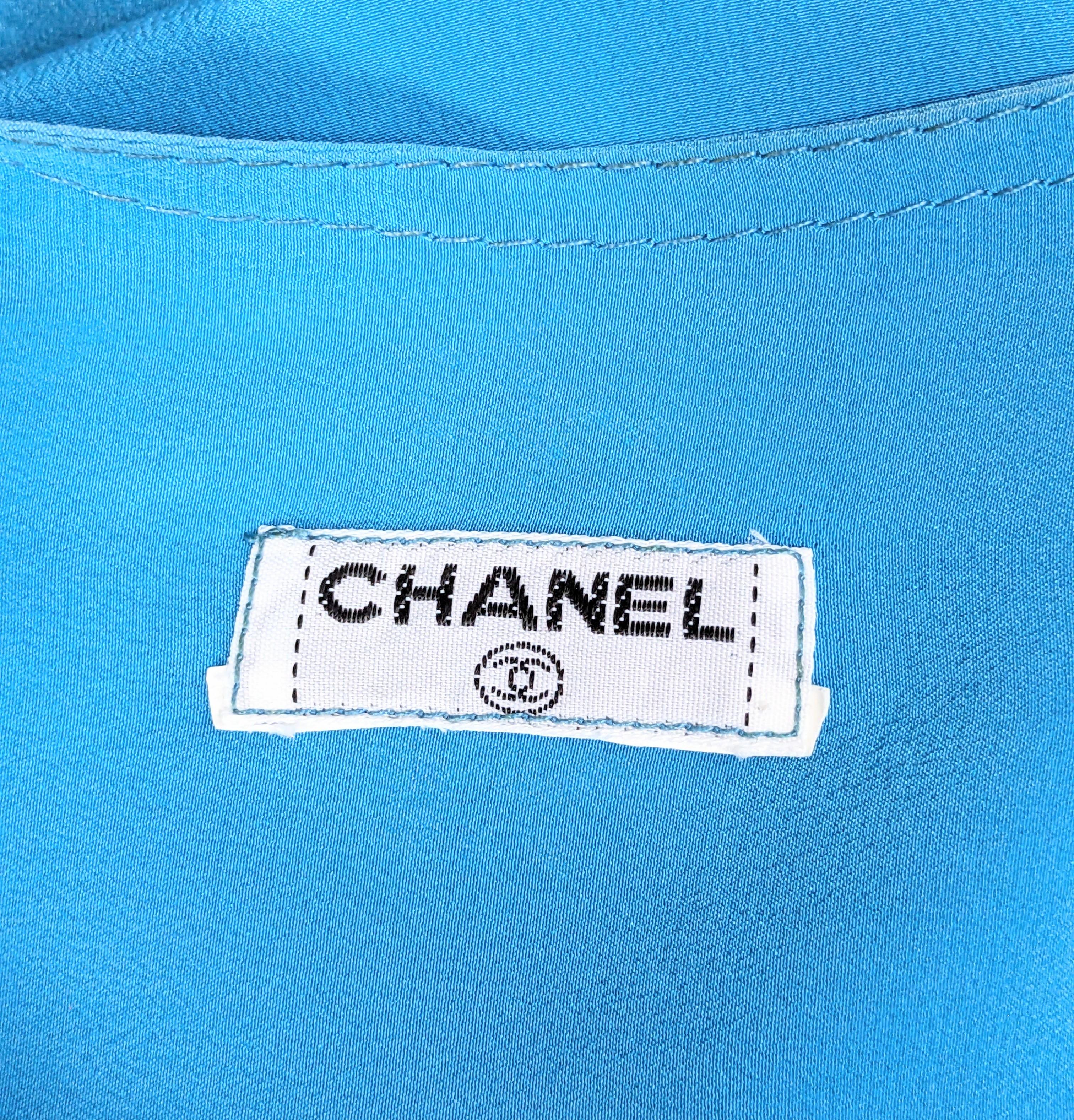 Chanel Bluse aus Seidenkrepp im Angebot 3