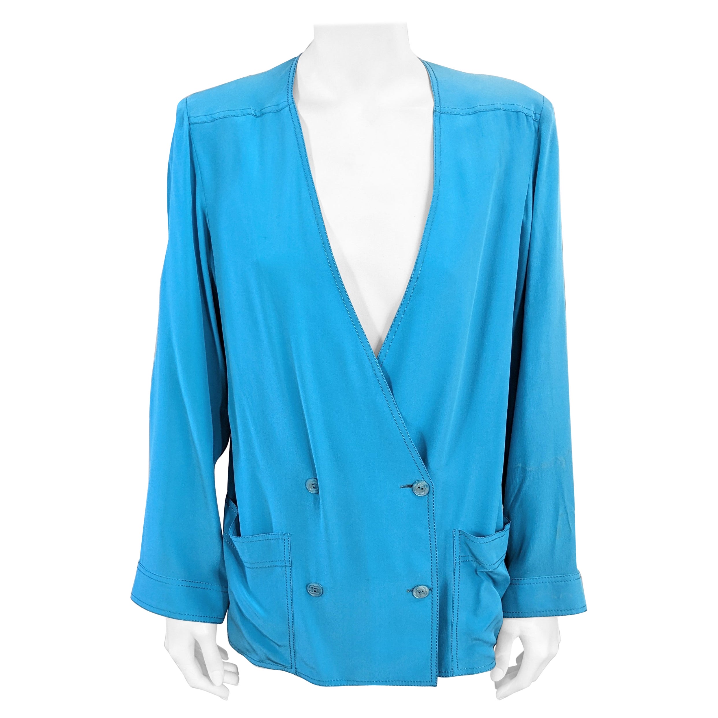 Blusa Chanel de crepé de seda
