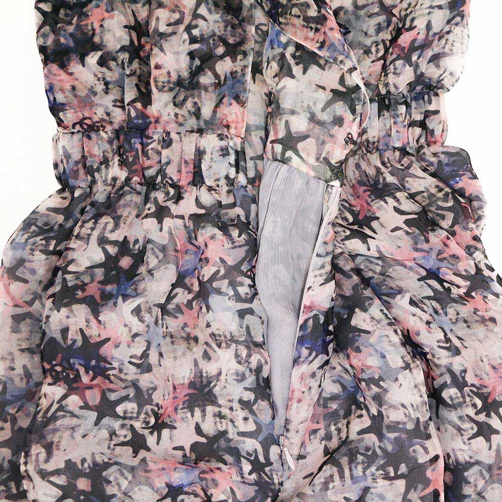 Gray CHANEL silk dress, size 38FR