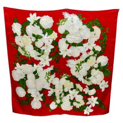 Chanel Silk Floral Scarf circa 1980s