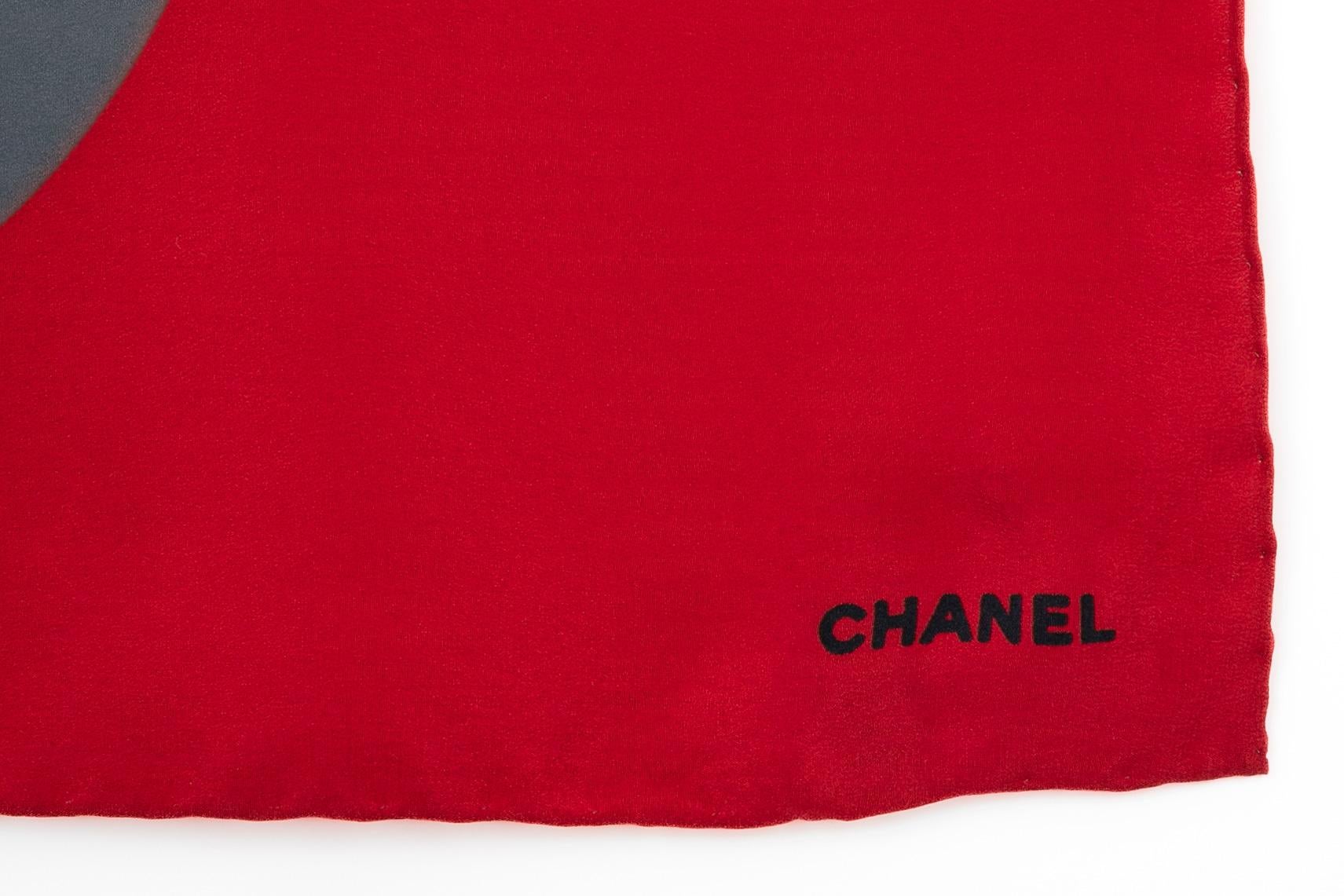 Foulard de seda Chanel Rojo en venta