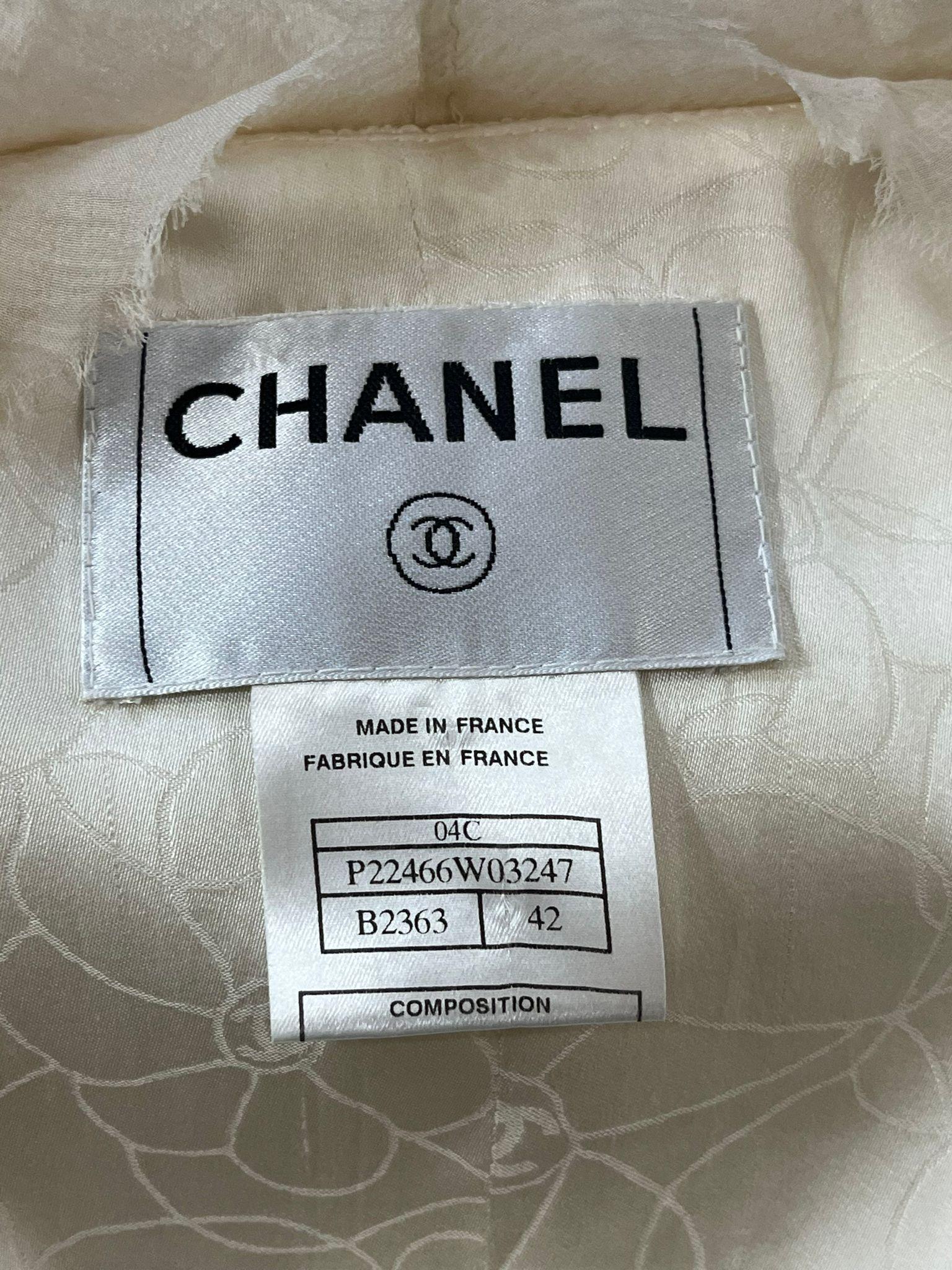 Chanel Silk Fringe Trimmed Cotton Jacket 1
