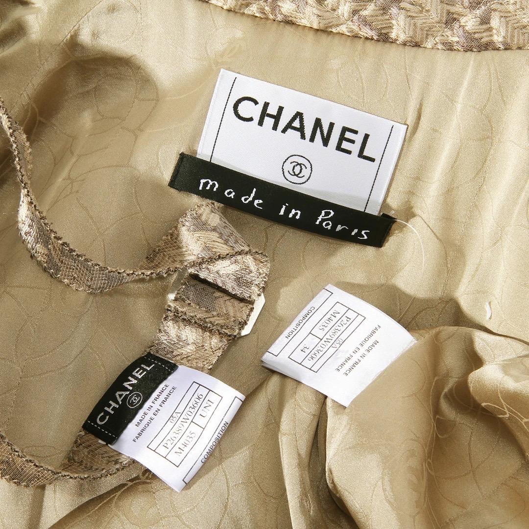 Chanel Silk Jacket with Bow Tie FW2005 In Good Condition For Sale In Los Angeles, CA