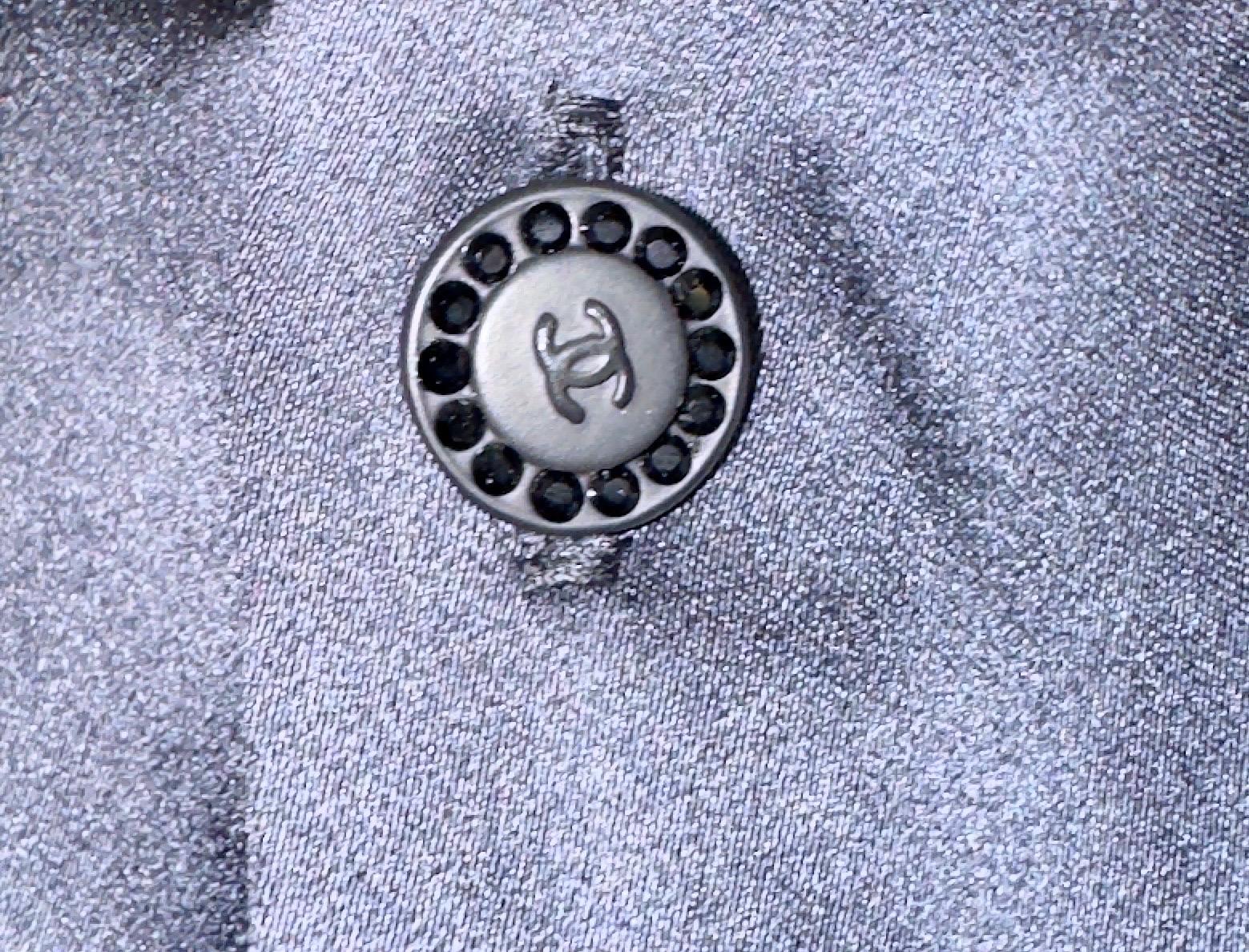 CHANEL Blusa de seda y encaje estilo lencería Bondage Camisola 42 en venta 2