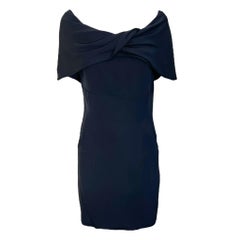 Chanel Silk Little Black Dress with Twist Draping, 1990s