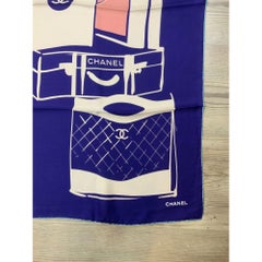 Chanel Silk Neckerchief Scarf in Blue