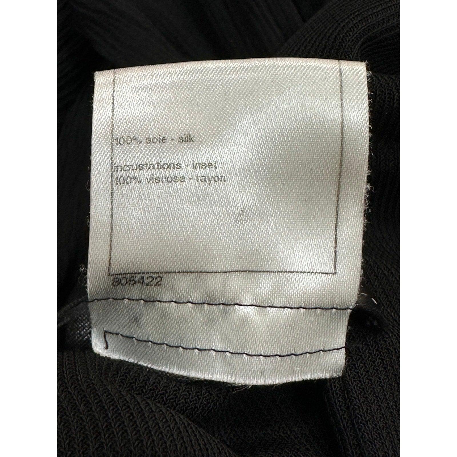 Chanel Kleid mit plissiertem Blumengürtel aus Seide  Sz.40 im Angebot 3