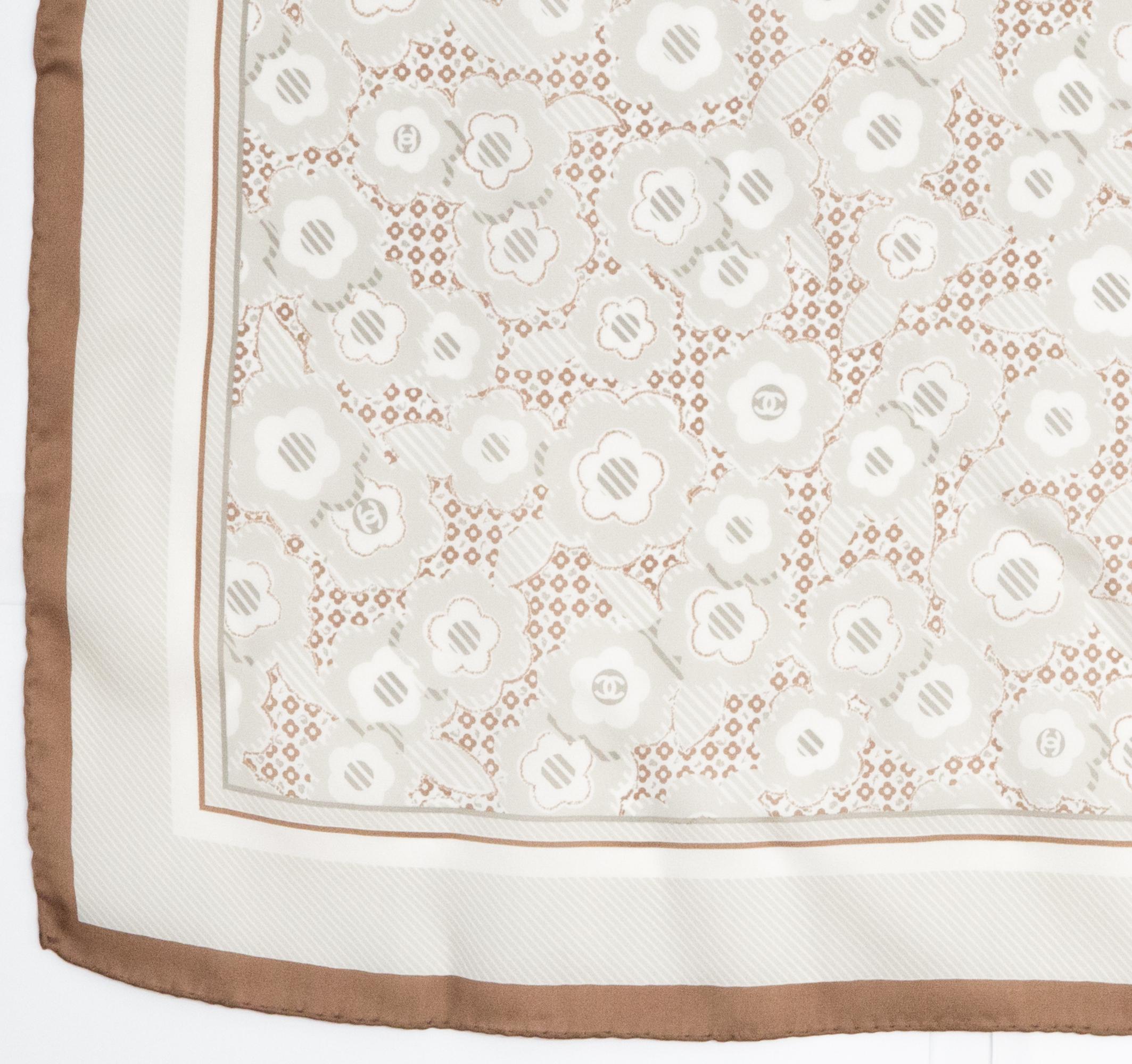 Women's or Men's Chanel Silk Scarf Small Size