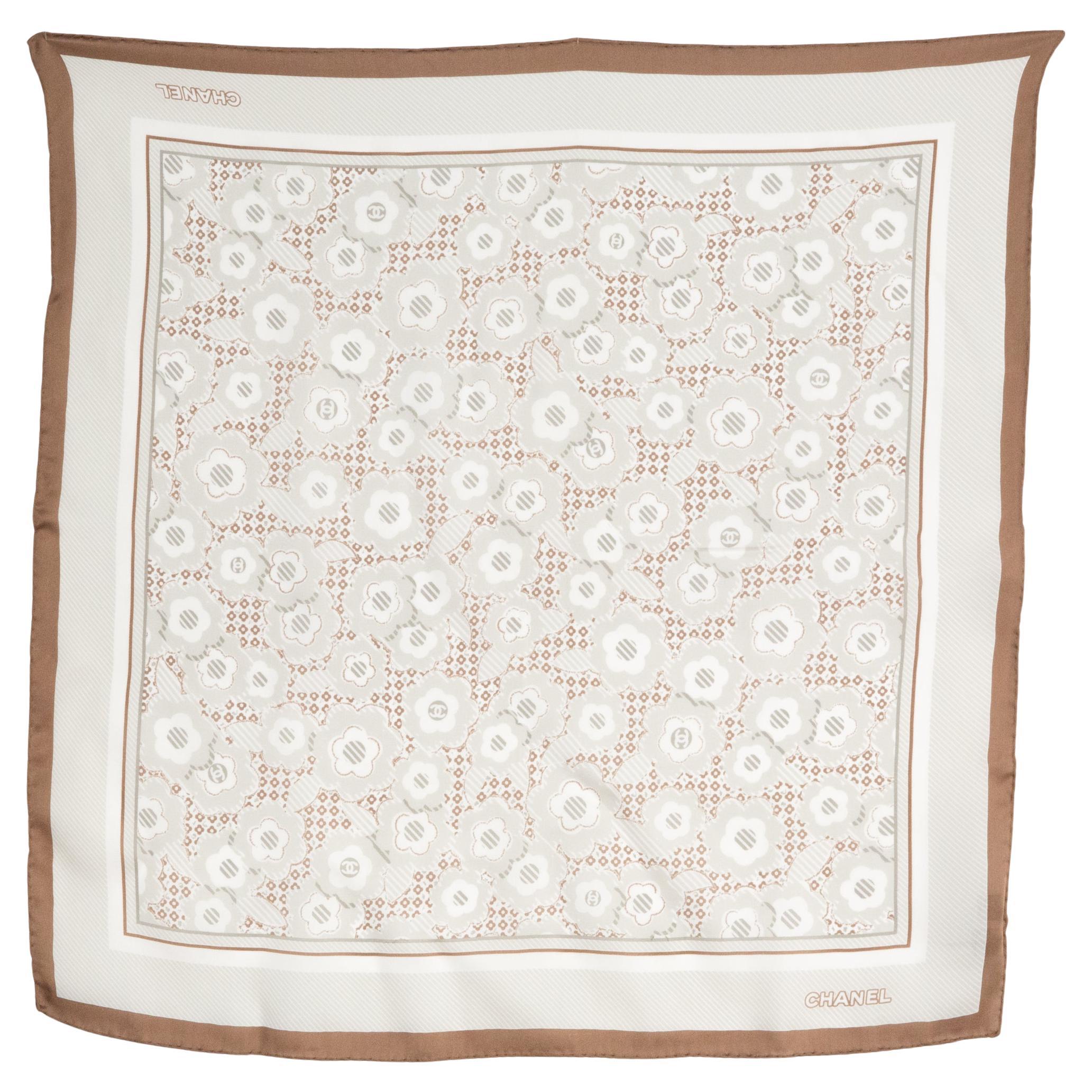 Chanel Silk Scarf Small Size