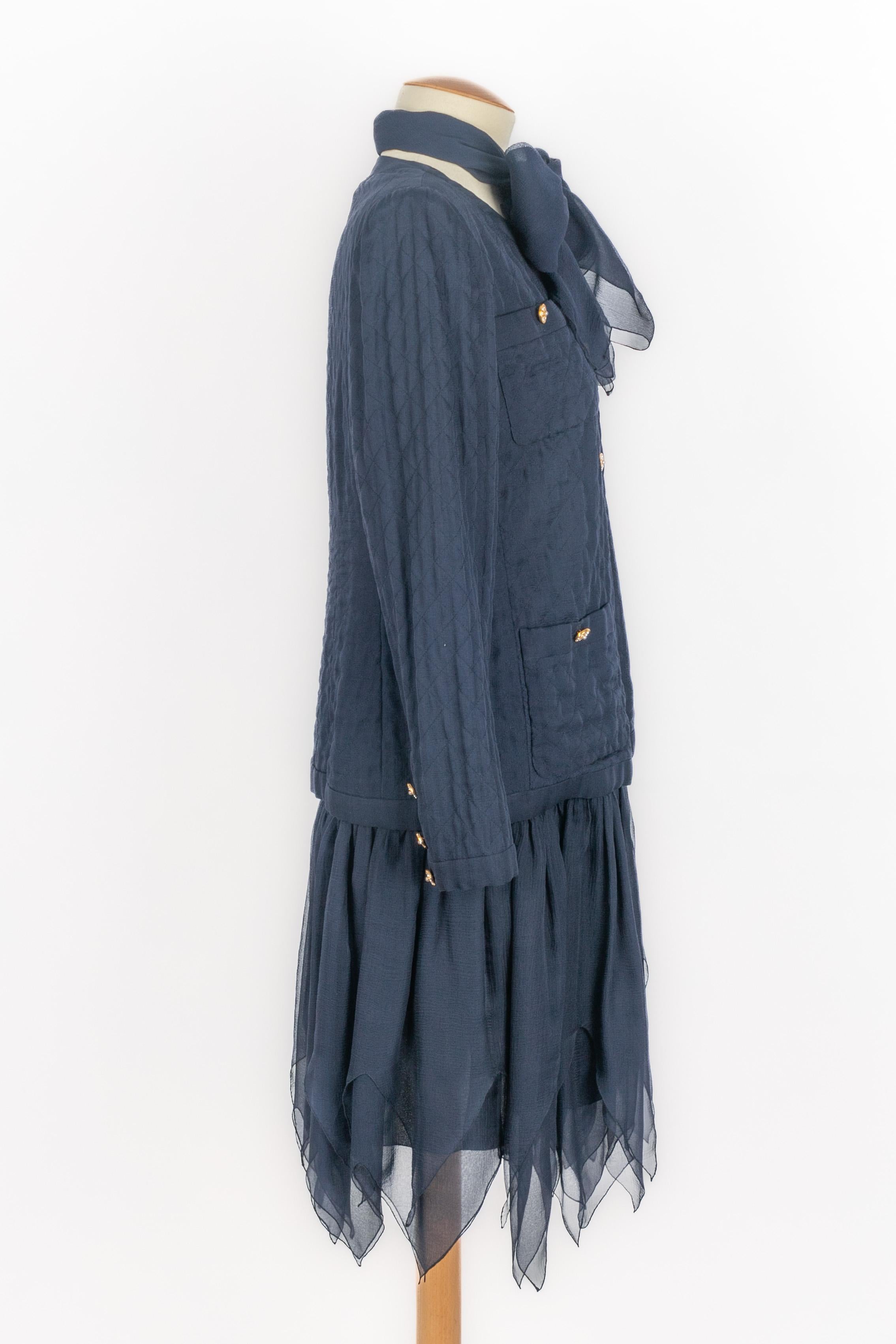 Chanel silk set Haute Couture For Sale 5