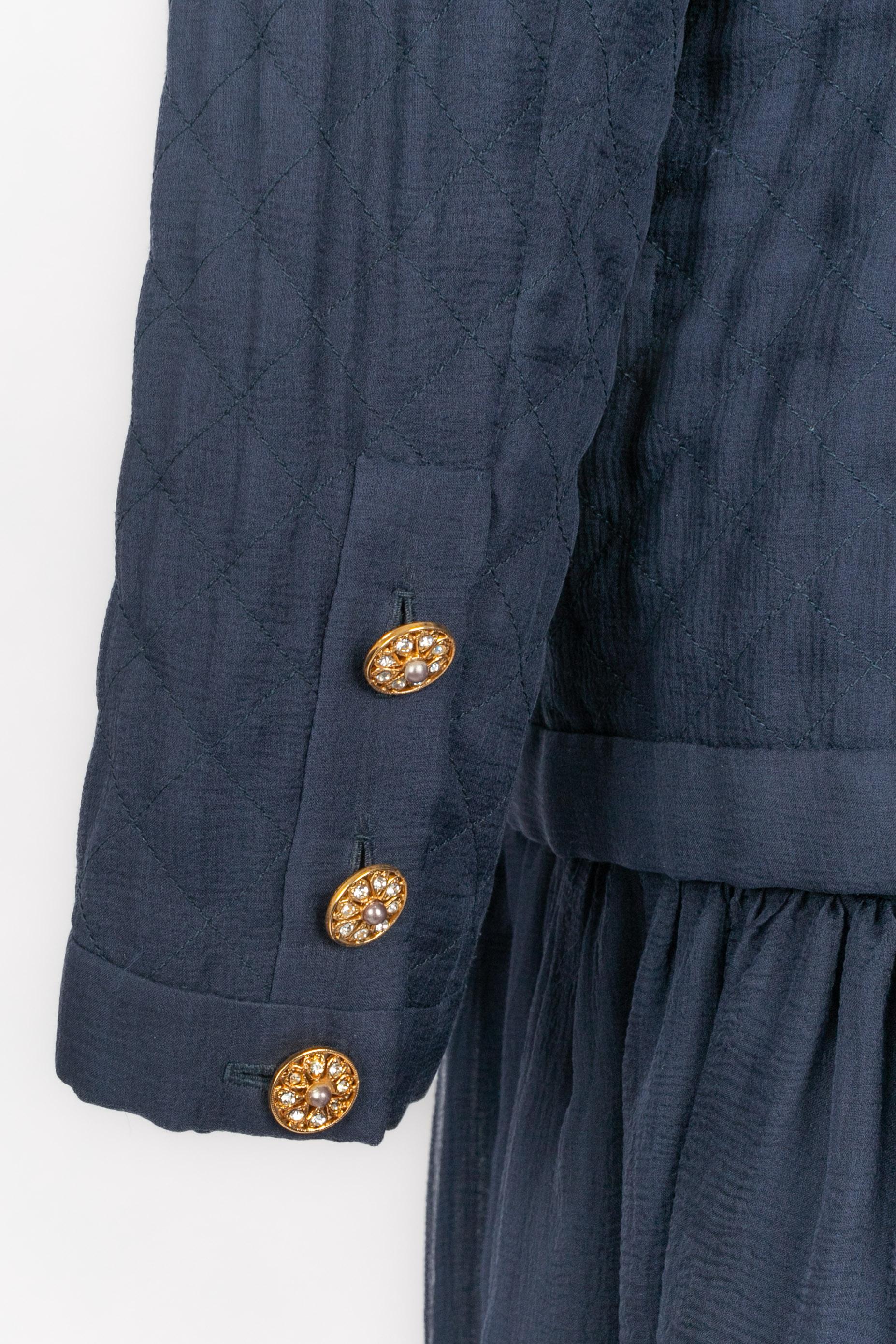 Chanel silk set Haute Couture For Sale 8