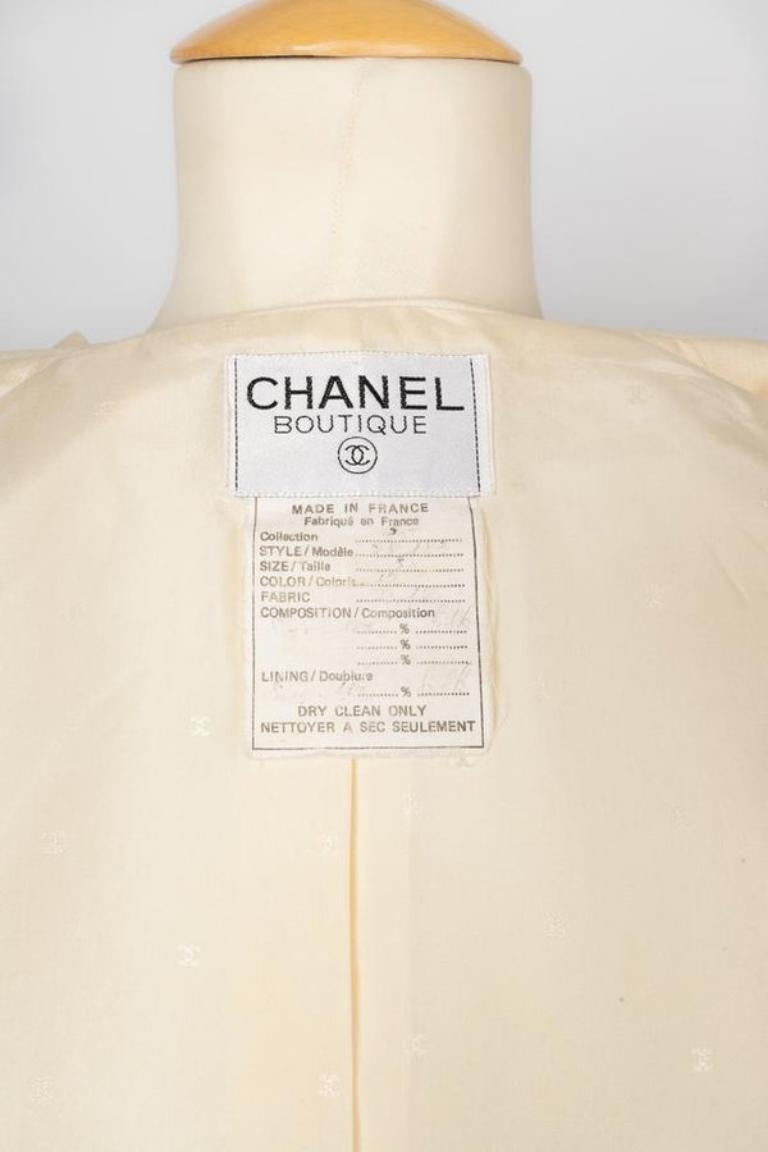 Chanel Seiden-Set aus Jacke und Hose, 1991 im Angebot 7