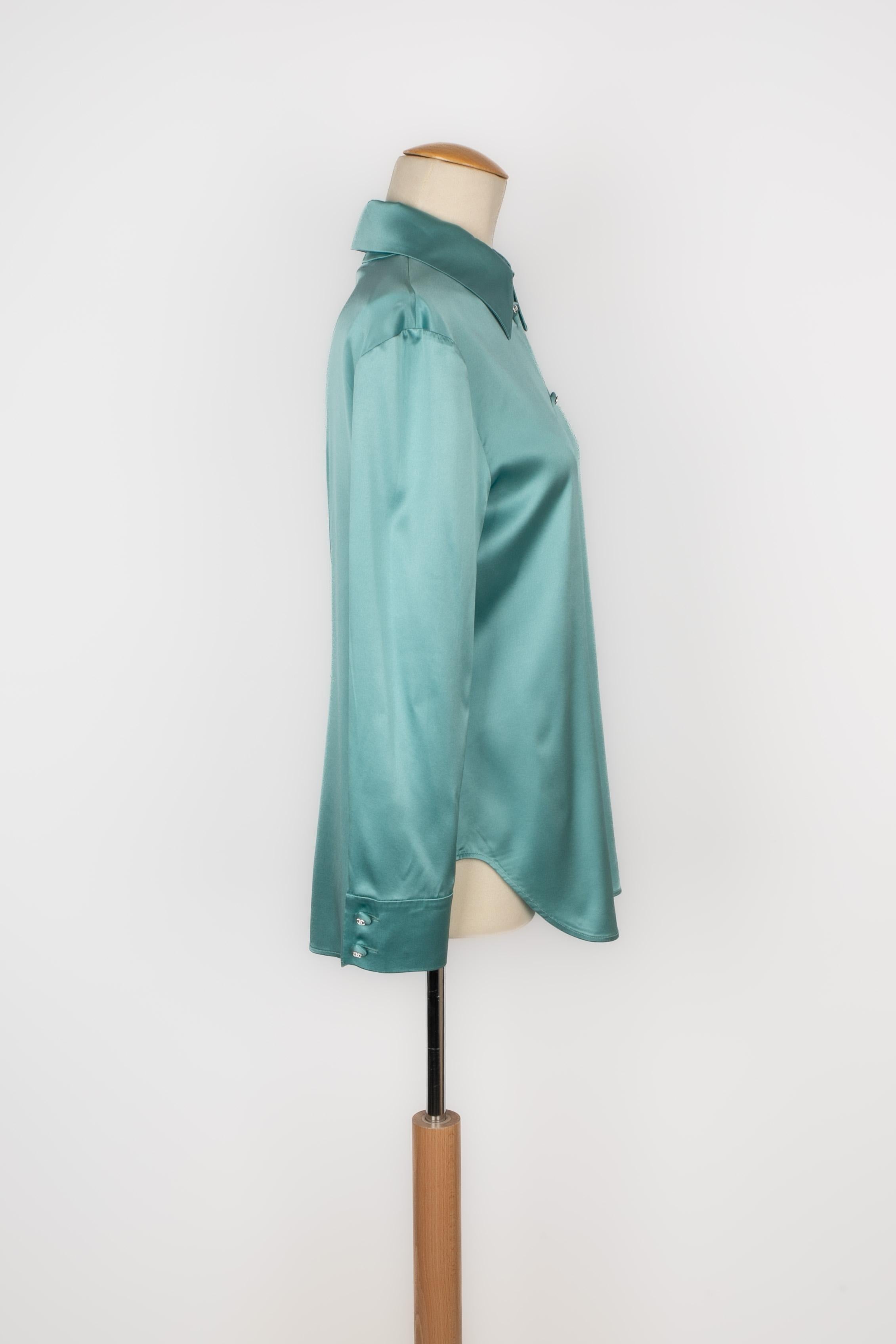 Blue Chanel silk shirt