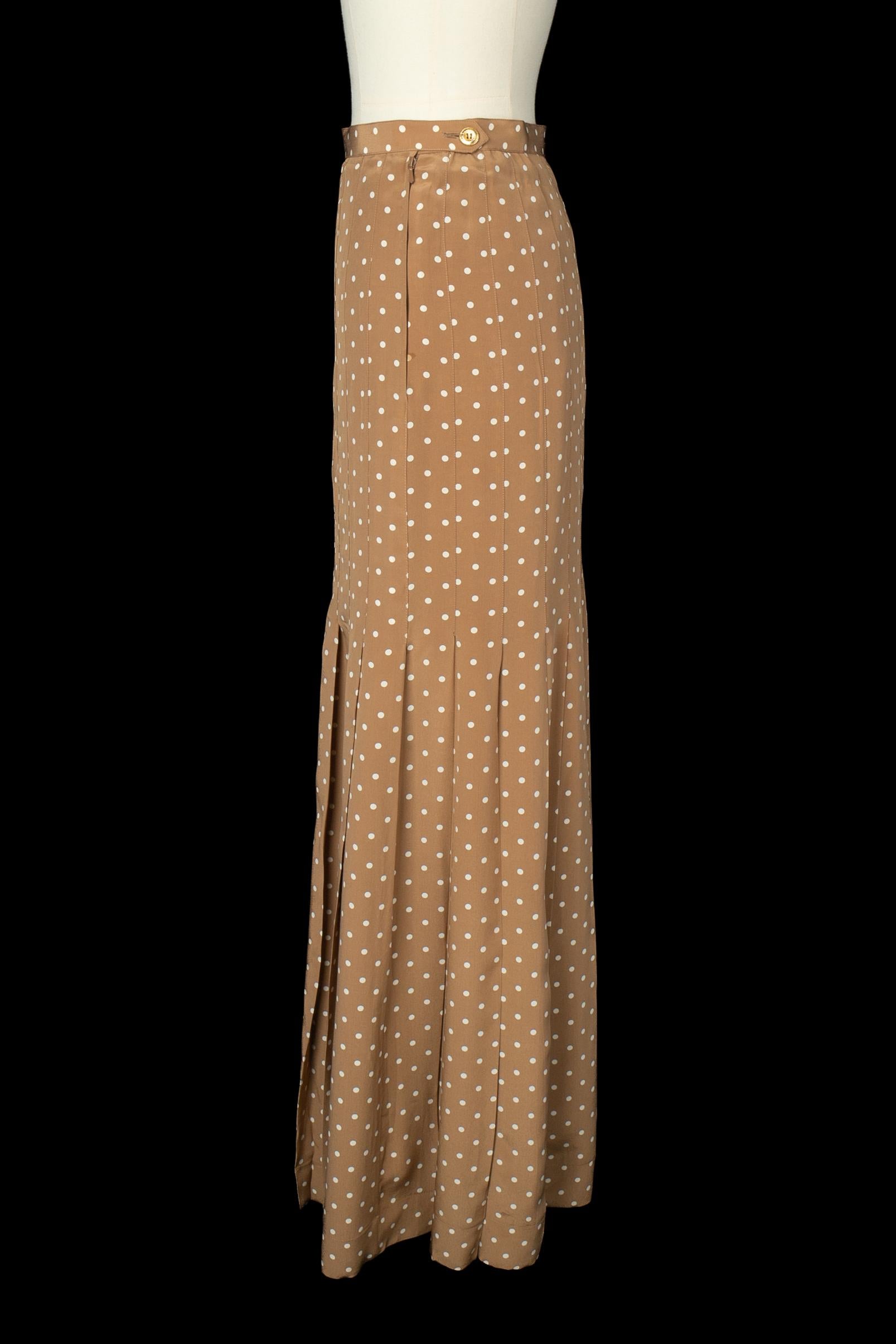Chanel silk skirt by Karl Lagerfeld circa 1985 For Sale at 1stDibs