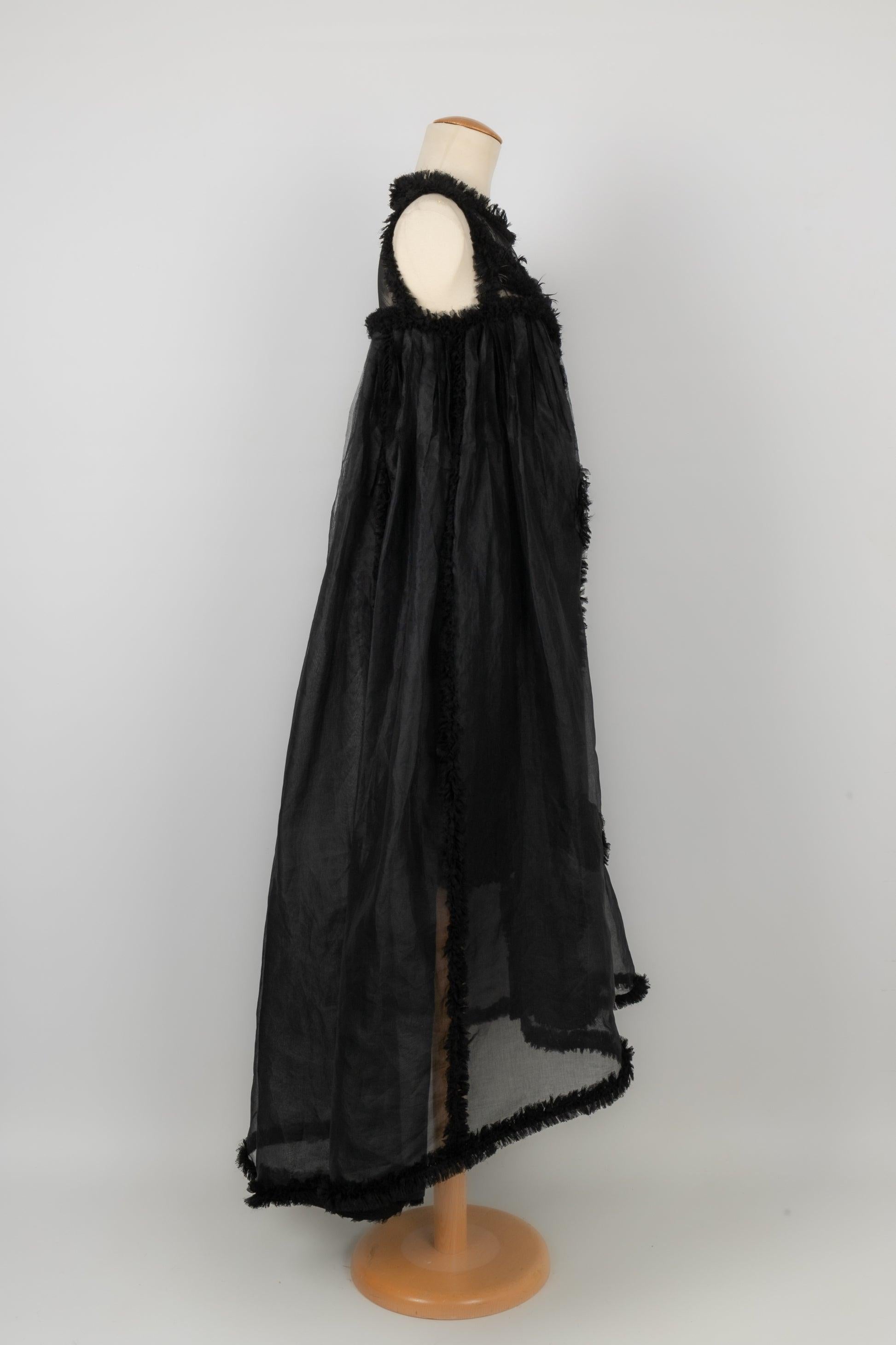 Robe noire en taffetas de soie Chanel, printemps 2011 Pour femmes en vente
