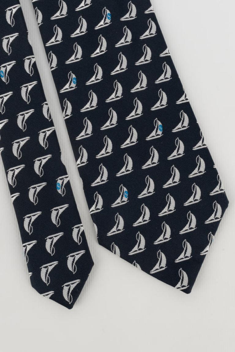 Black Chanel Silk Tie