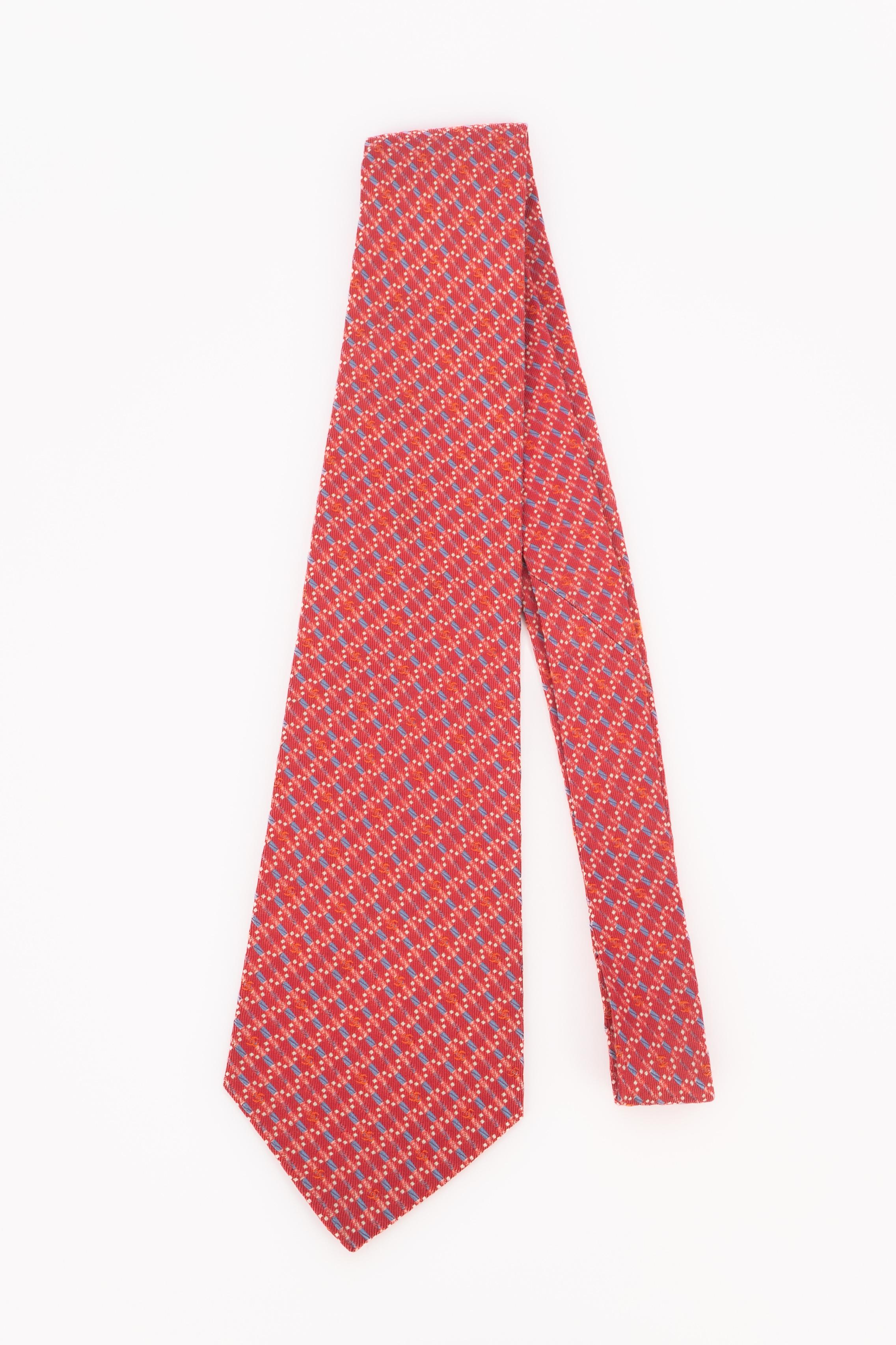 Chanel silk tie In Excellent Condition For Sale In SAINT-OUEN-SUR-SEINE, FR