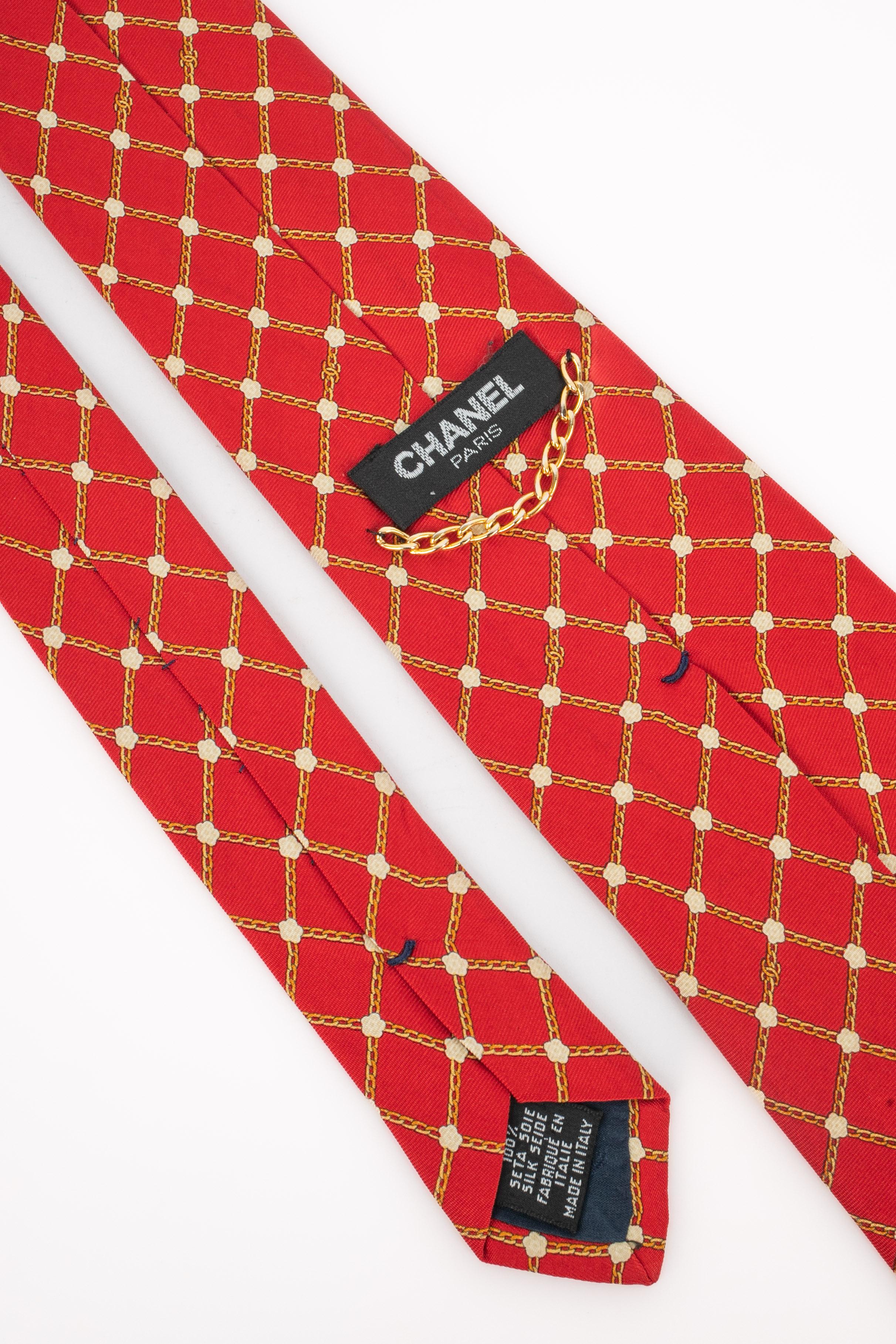 Chanel silk tie For Sale 1