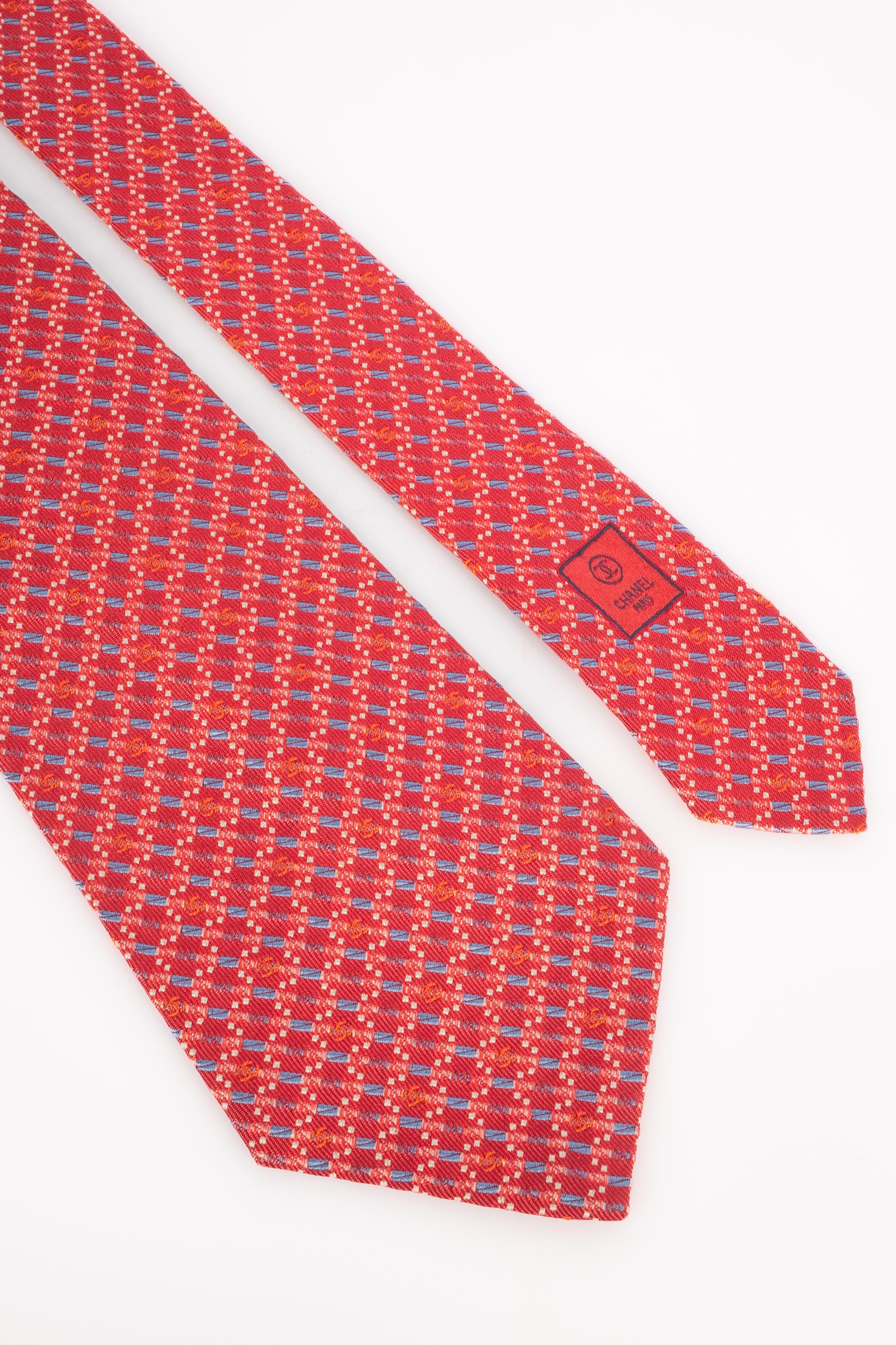 Chanel silk tie For Sale 1
