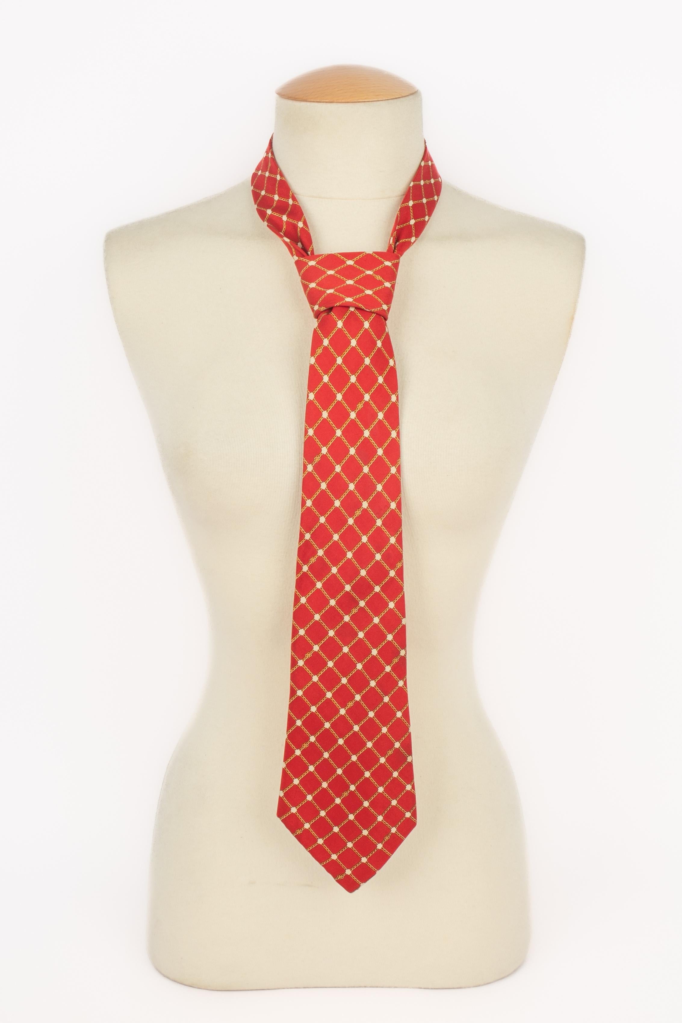 Chanel silk tie For Sale 2