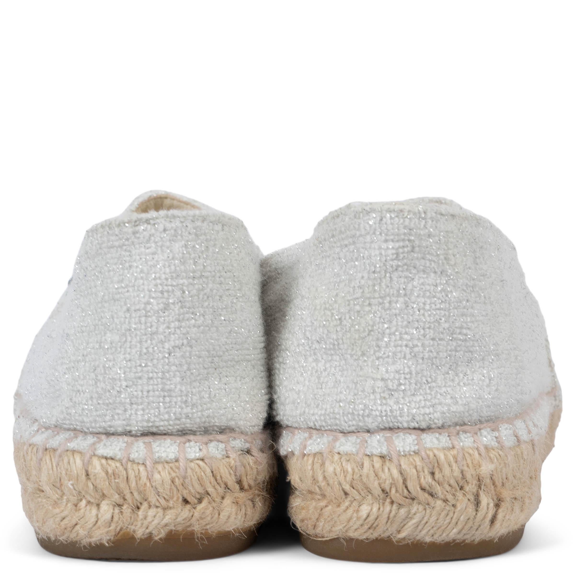 Chanel silver 17C CUBA TERRY CLOTH Espadrillas Flats Scarpe 42 fit 40 In condizioni ottime in vendita a Zürich, CH