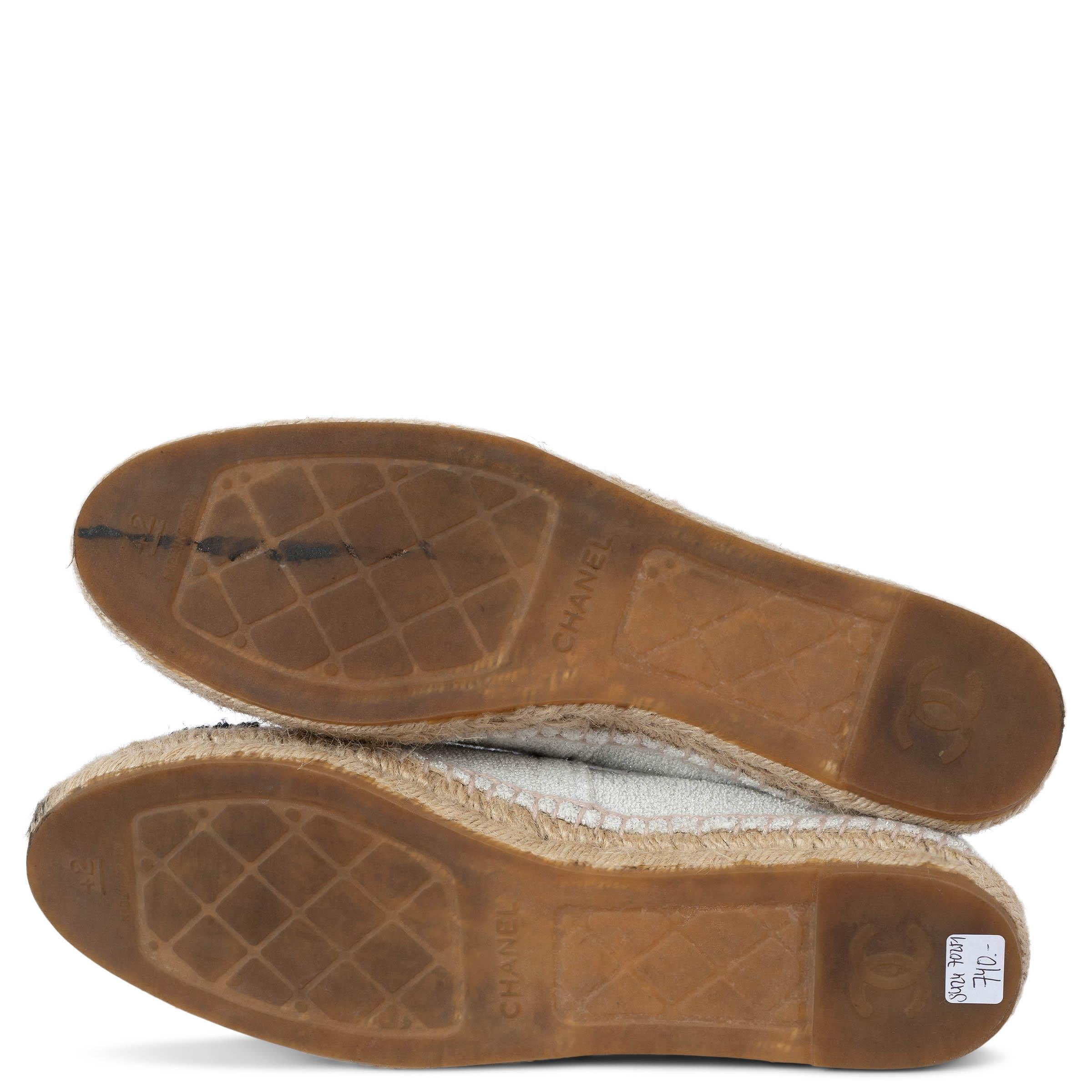 Chanel silver 17C CUBA TERRY CLOTH Espadrillas Flats Scarpe 42 fit 40 in vendita 2