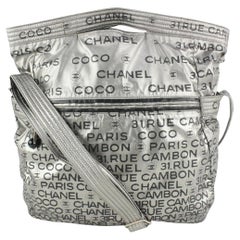 Chanel Silver 31 Rue Cambon CC Coco Graphic 2way Hobo Bag 115c18