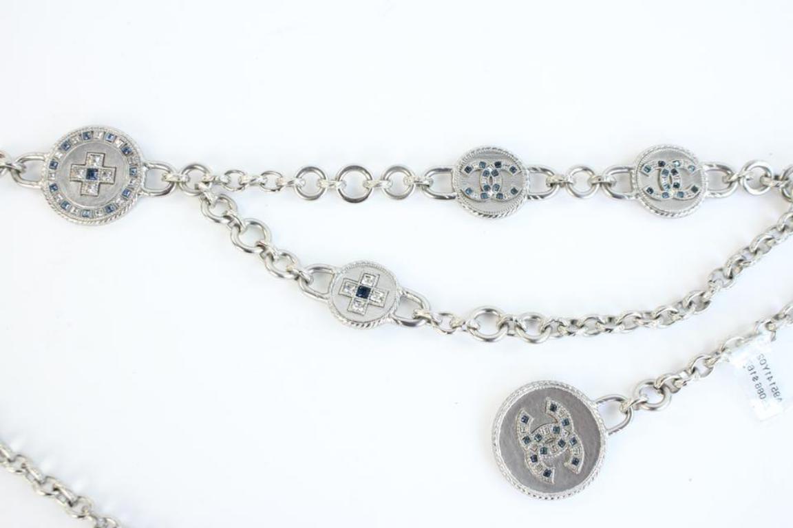 Chanel Silver A16s Cc Charm Necklace 2way 4ccty71417 Belt In New Condition For Sale In Forest Hills, NY